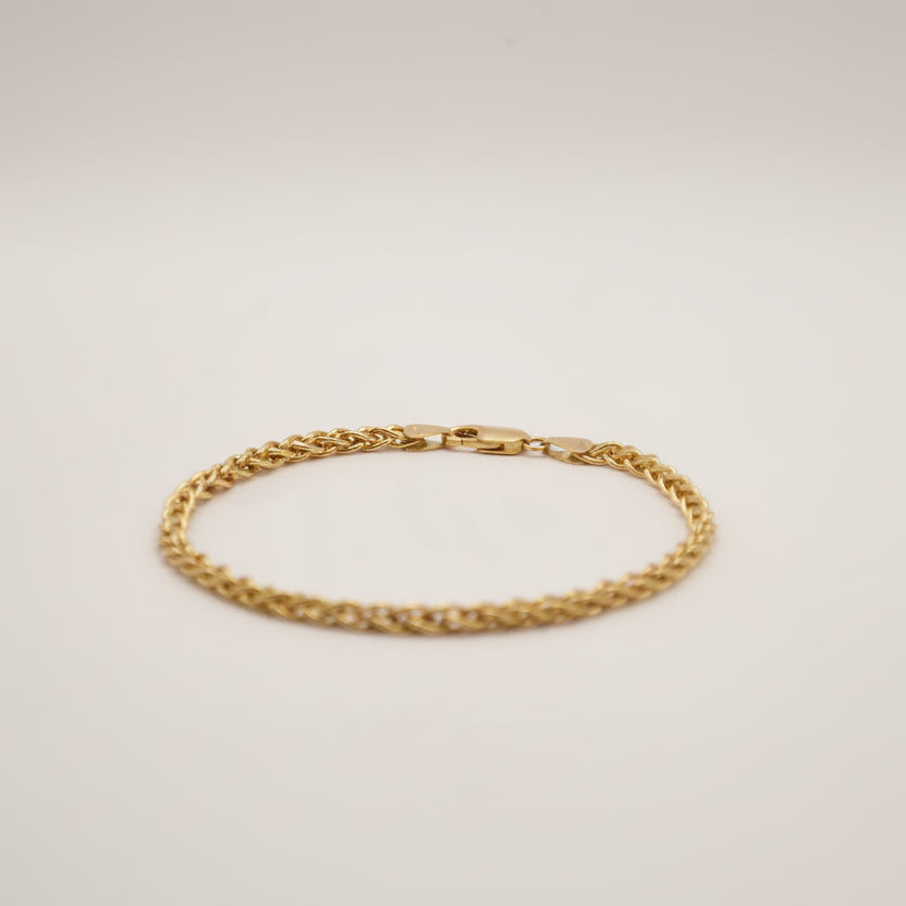 Wheat link bracelet 10ct gold