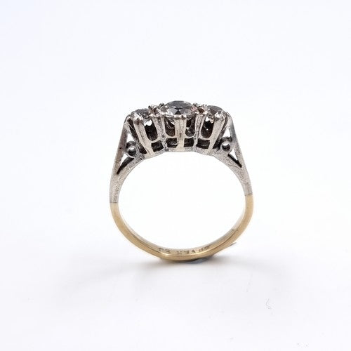 White spinel 9ct yellow gold ring