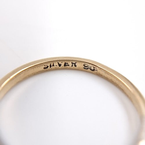 White spinel 9ct yellow gold ring