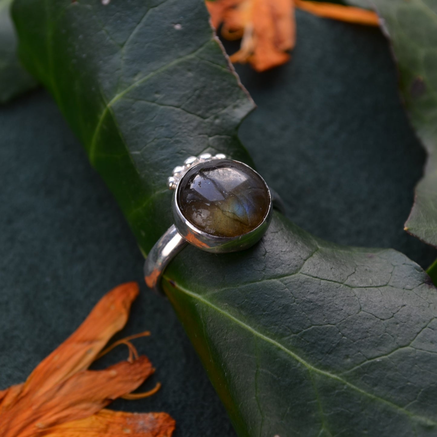 Emperor labradorite ring