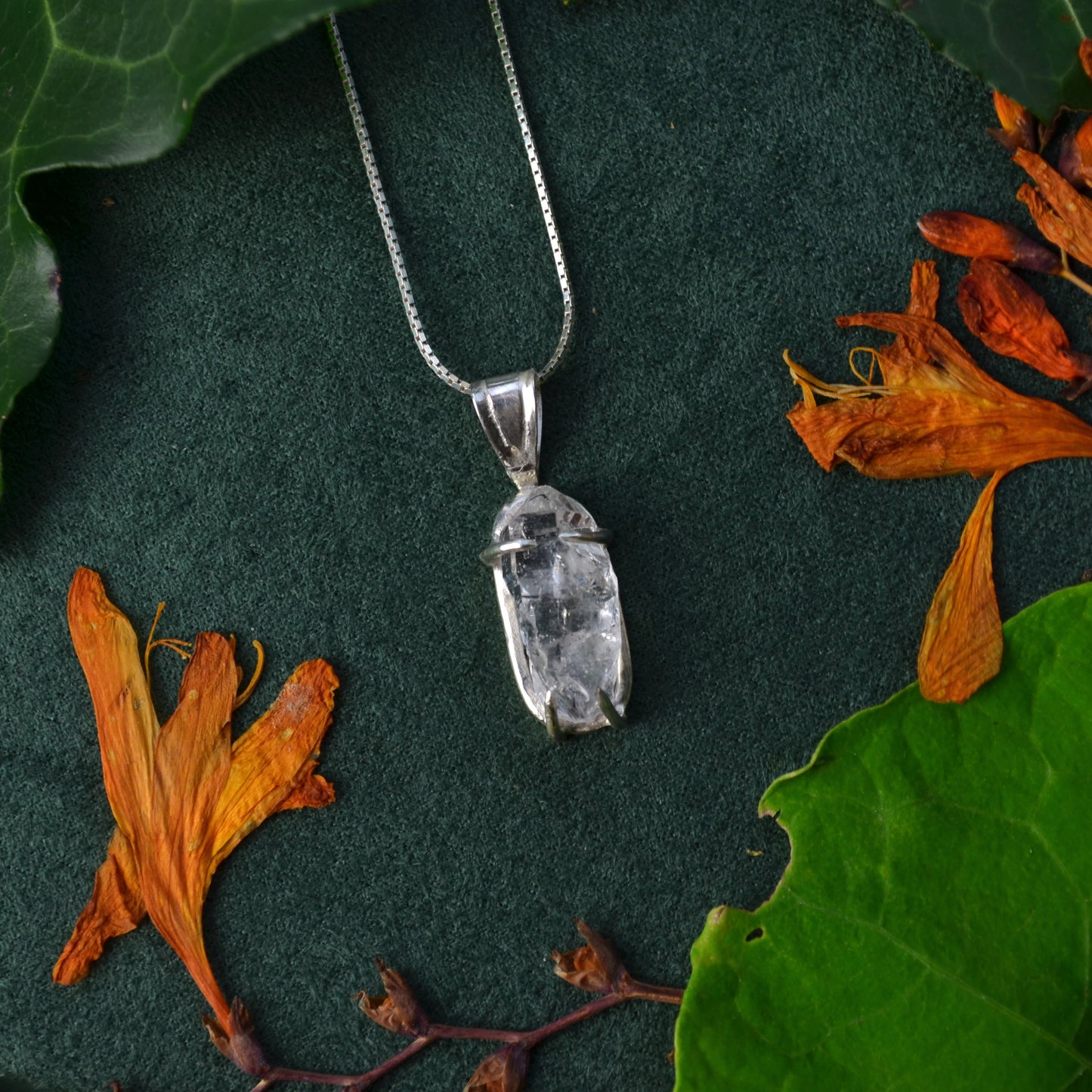 Clear quartz necklace