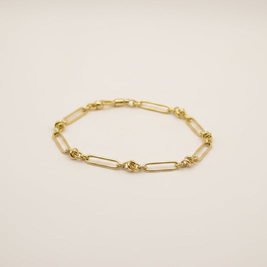 Paperclip link bracelet 9ct gold