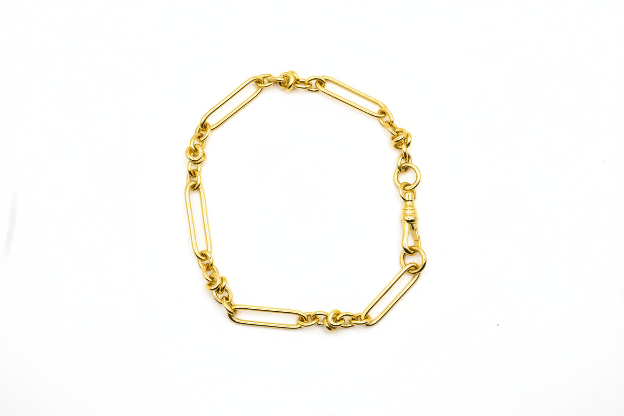 Paperclip link bracelet 9ct gold