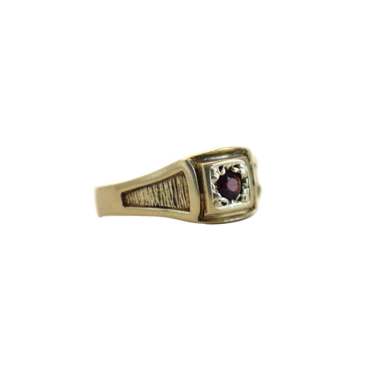 Vintage Irish signet 9k gold men's ring