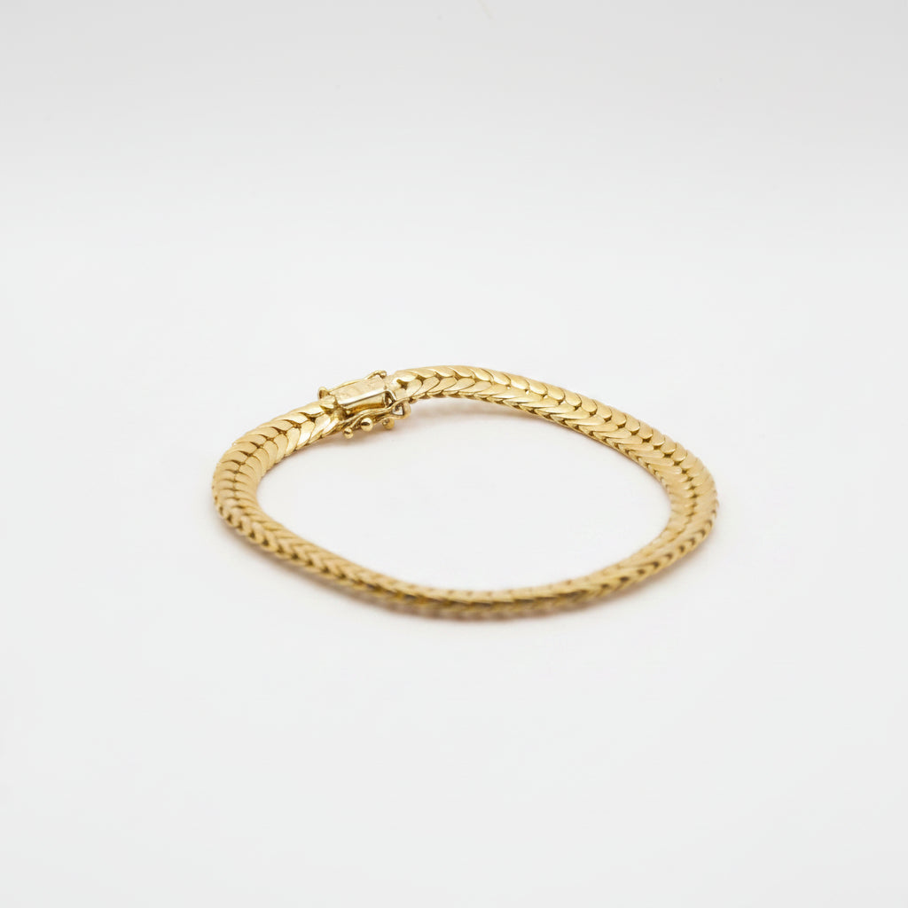 Herringbone 9ct gold bracelet