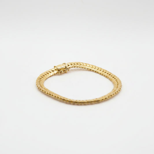 Herringbone 9ct gold bracelet