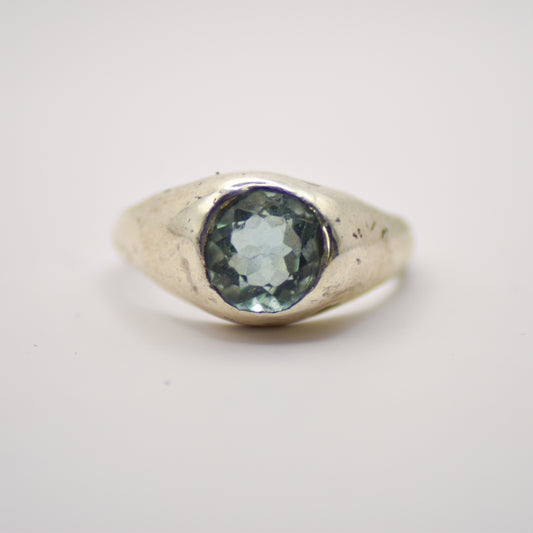 Fluorite signet ring