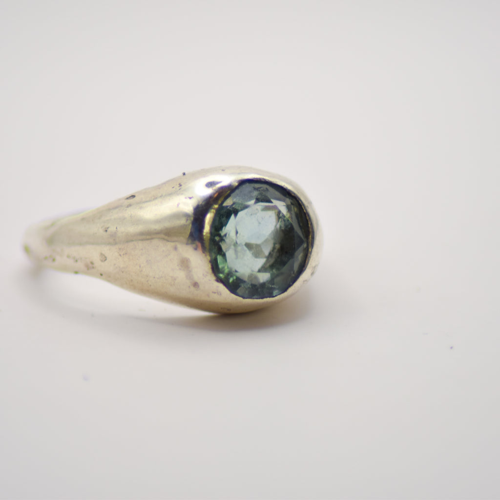 Fluorite signet ring