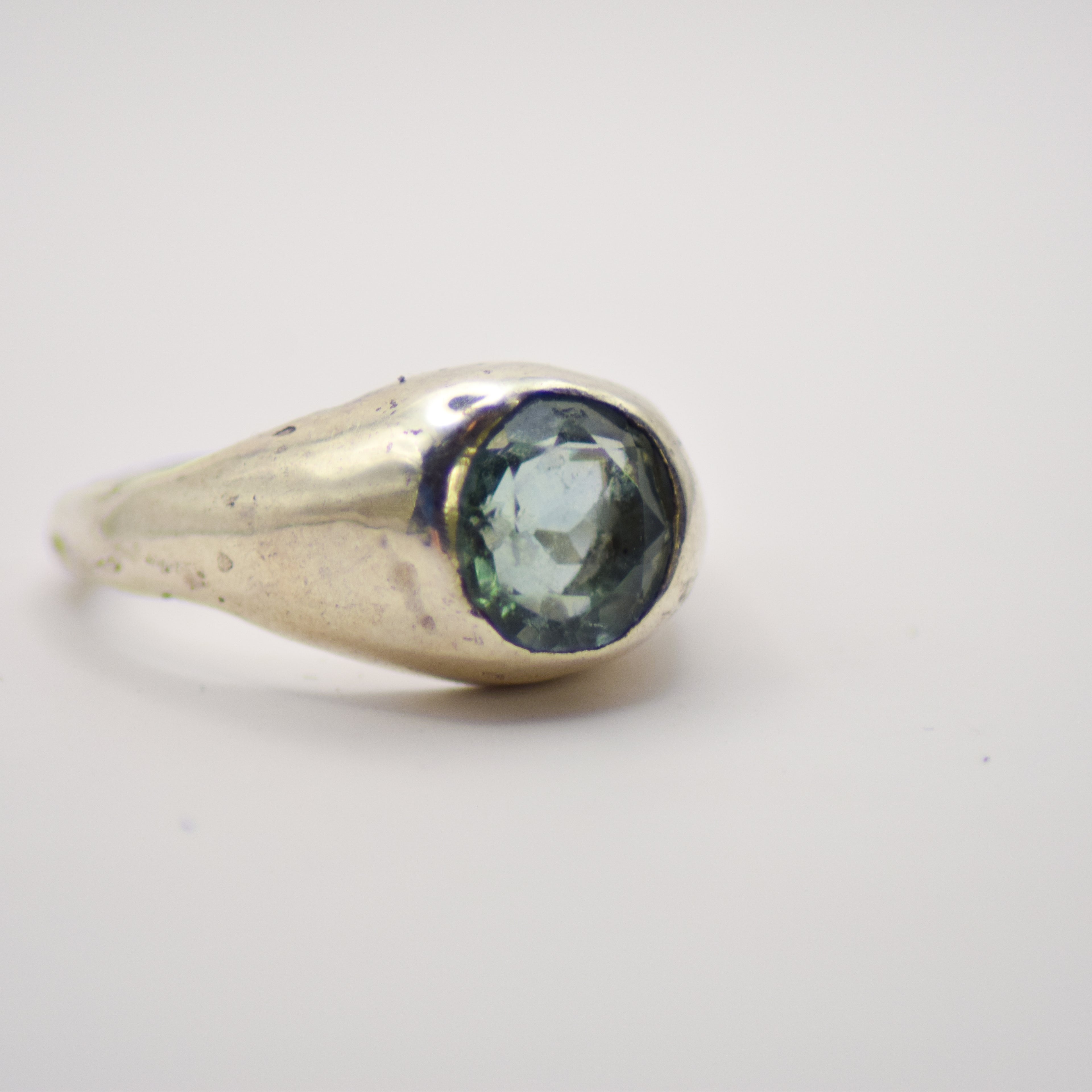 Fluorite signet ring