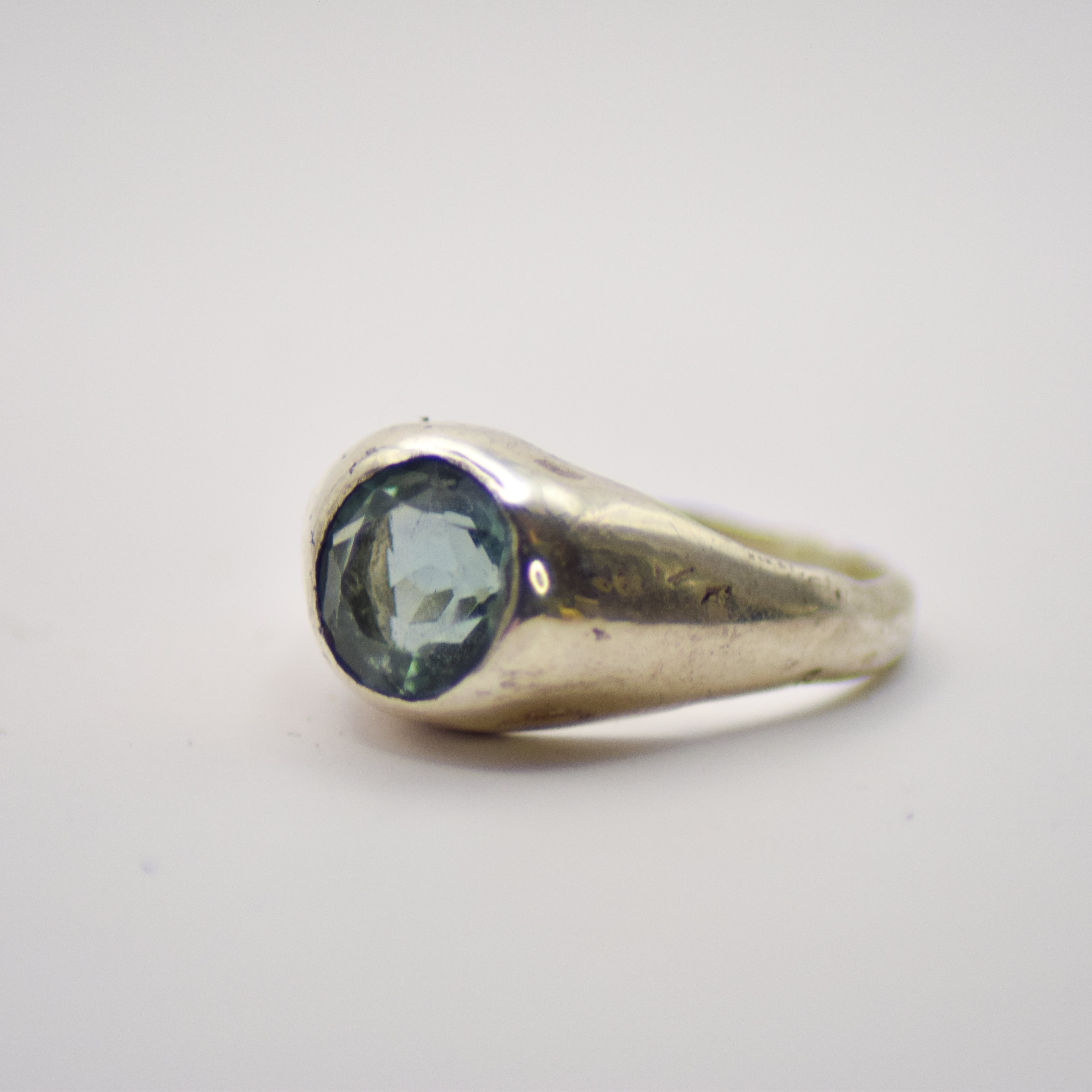 Fluorite signet ring