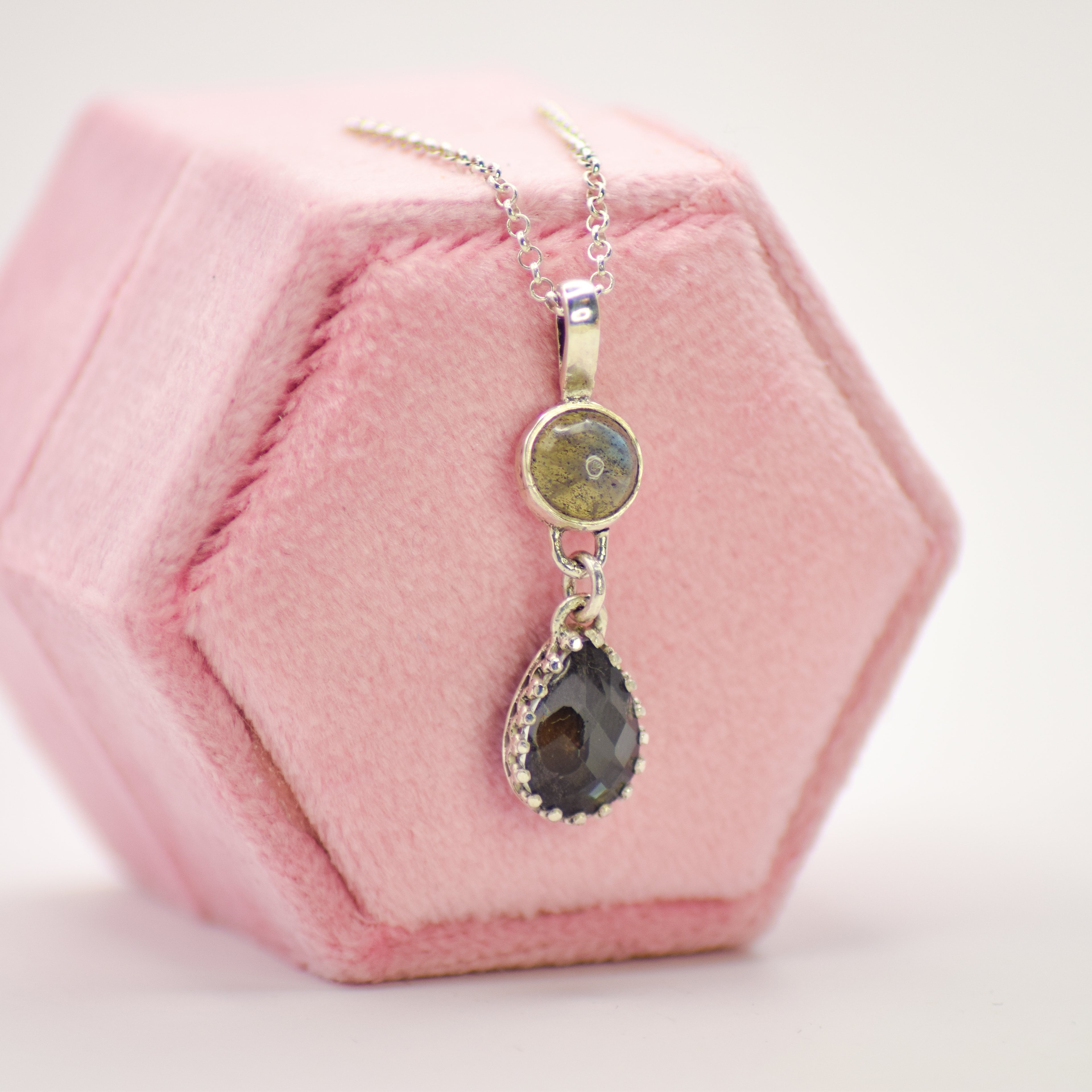 Labradorite & mood stone necklace