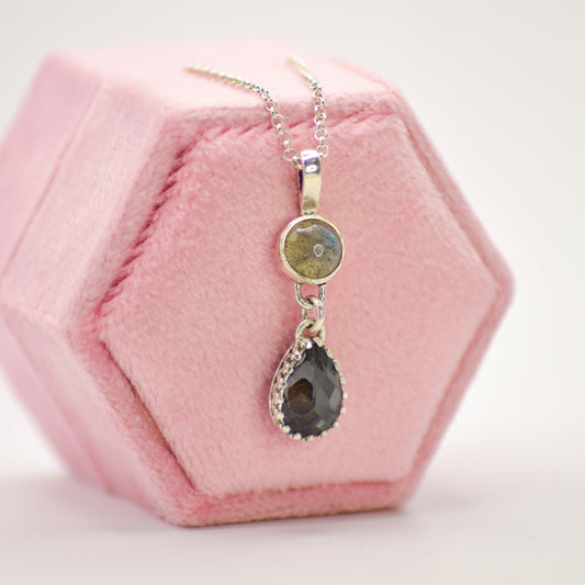 Labradorite & mood stone necklace