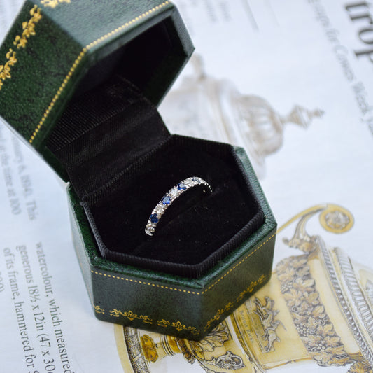 Sapphire and diamond band