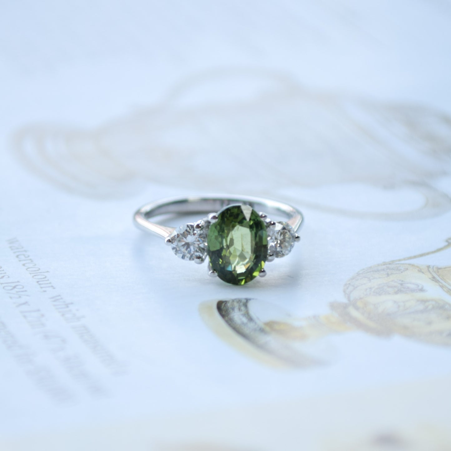Montana sapphire 18ct white gold ring