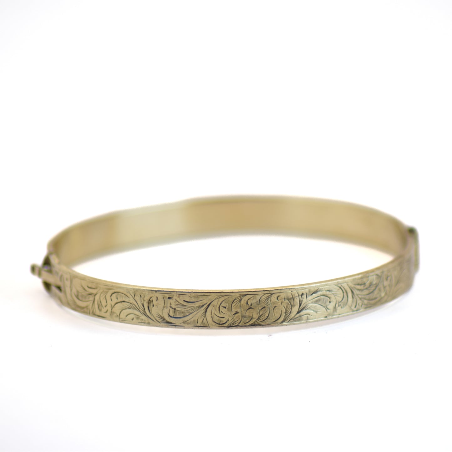Rolled gold engraved bangle
