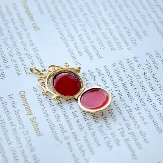 antique fob locket in 9ct gold