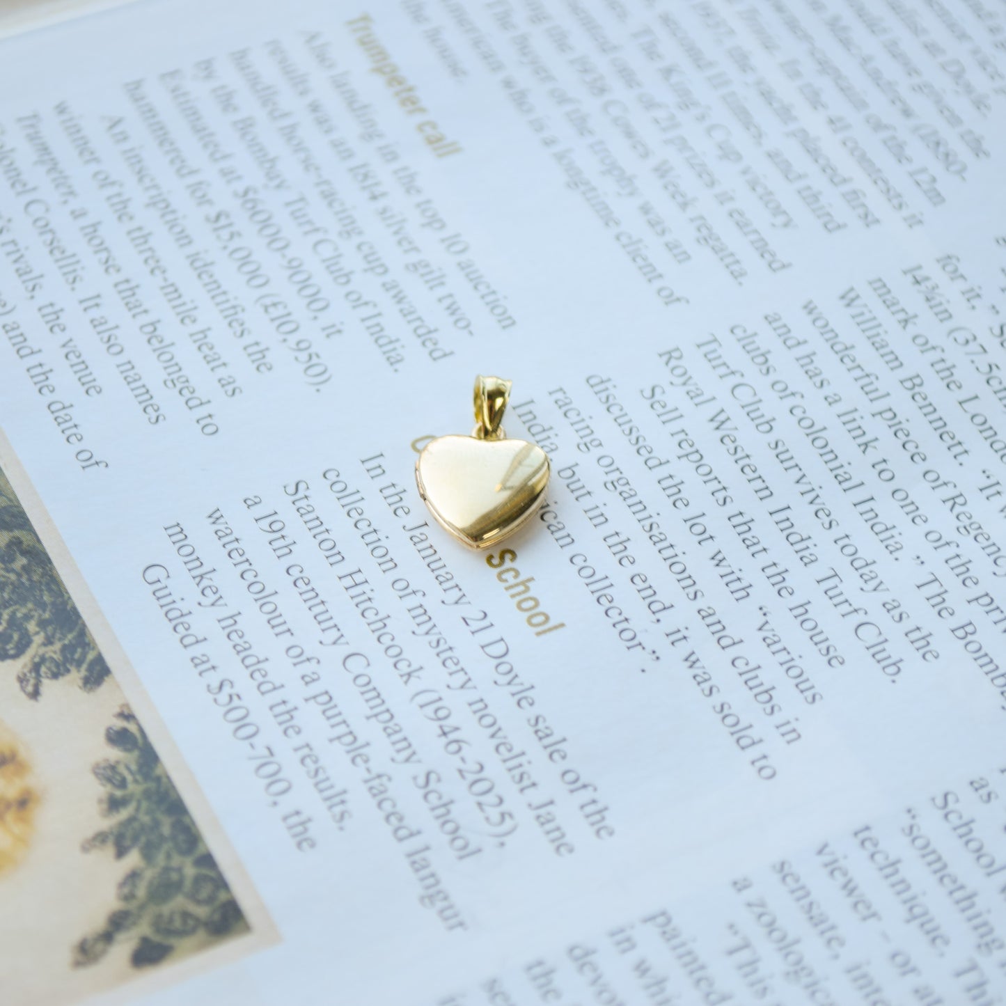 Dainty heart locket in 9ct gold