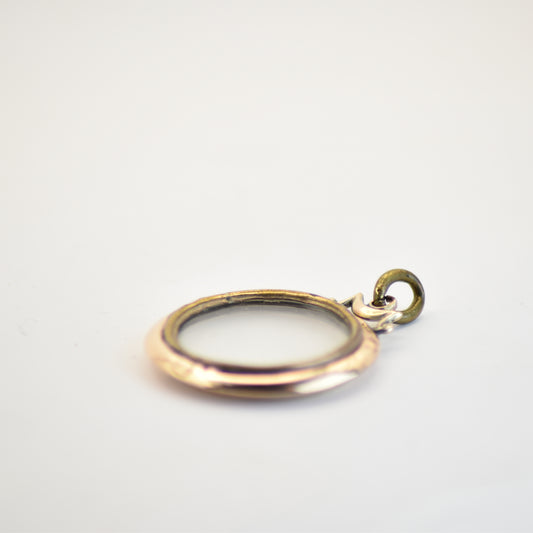 9k gold glass locket