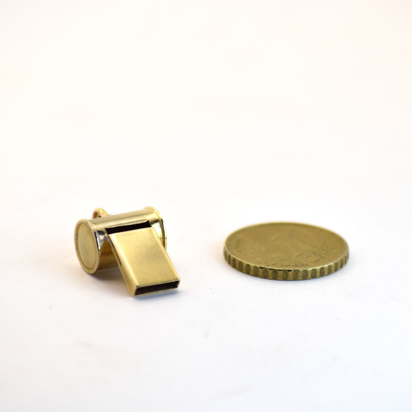 Gold whistle charm