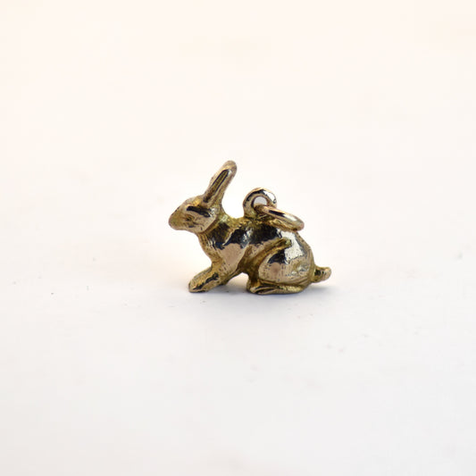 Gold bunny charm