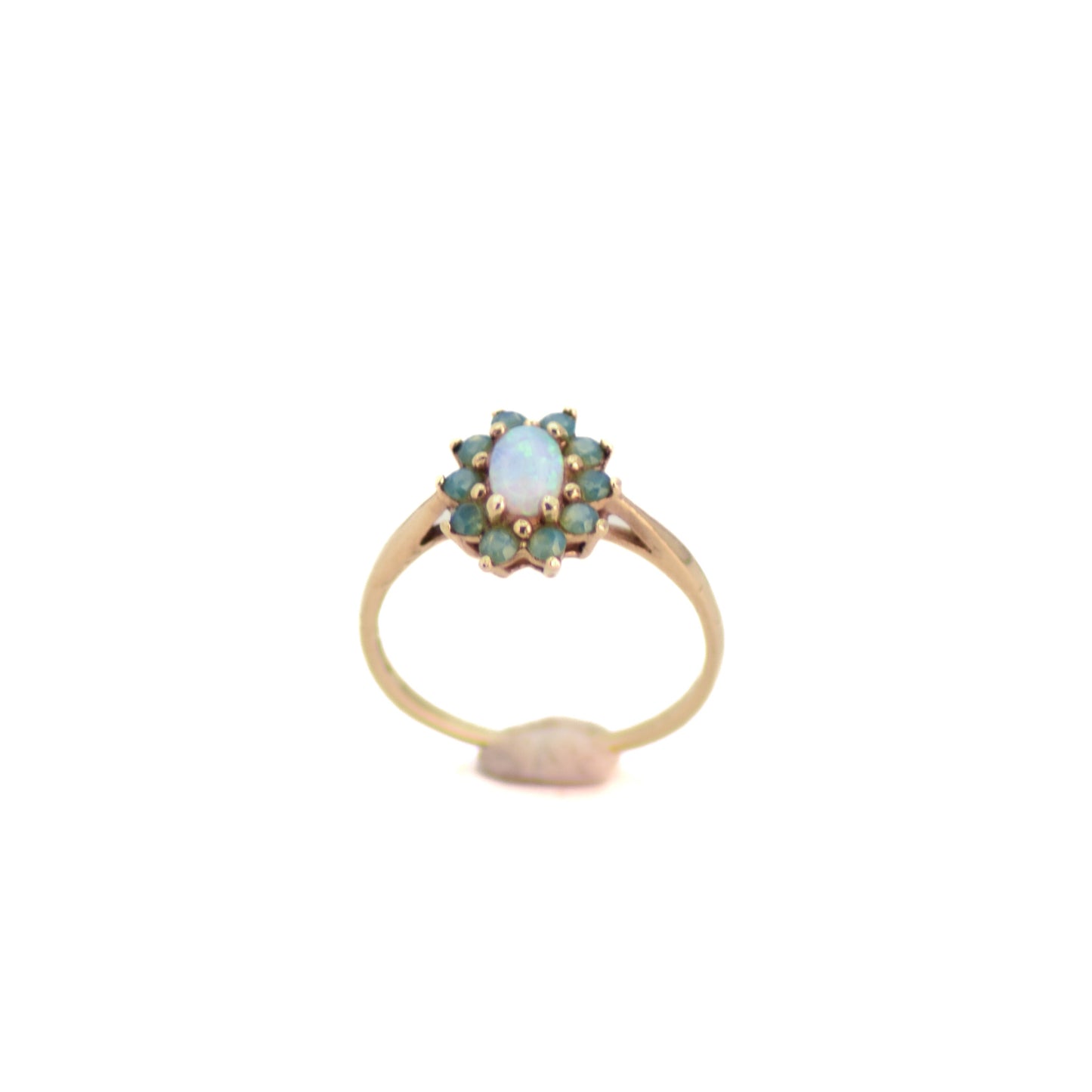 Vintage Opal & Emerald cluster ring