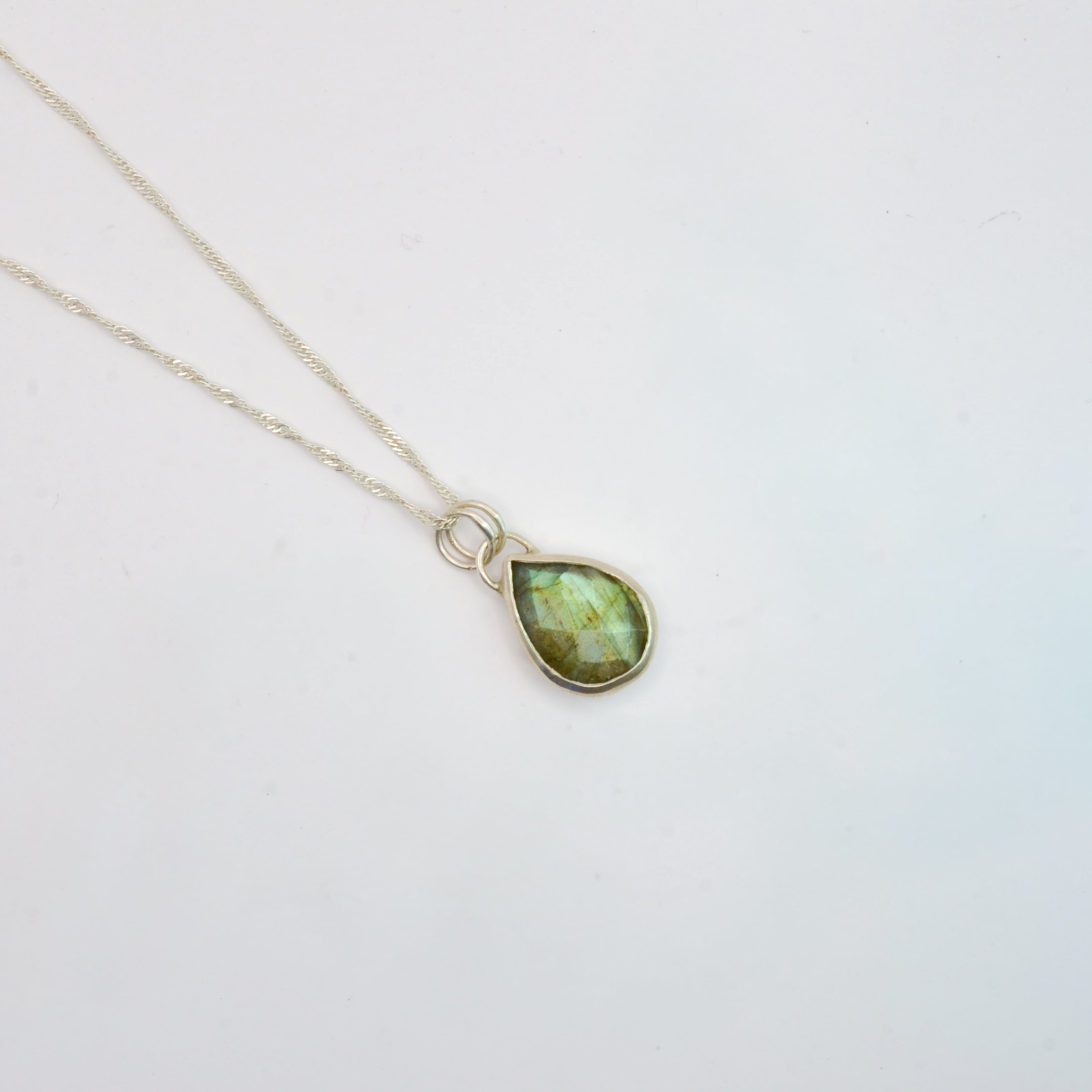 Faceted labradorite necklace