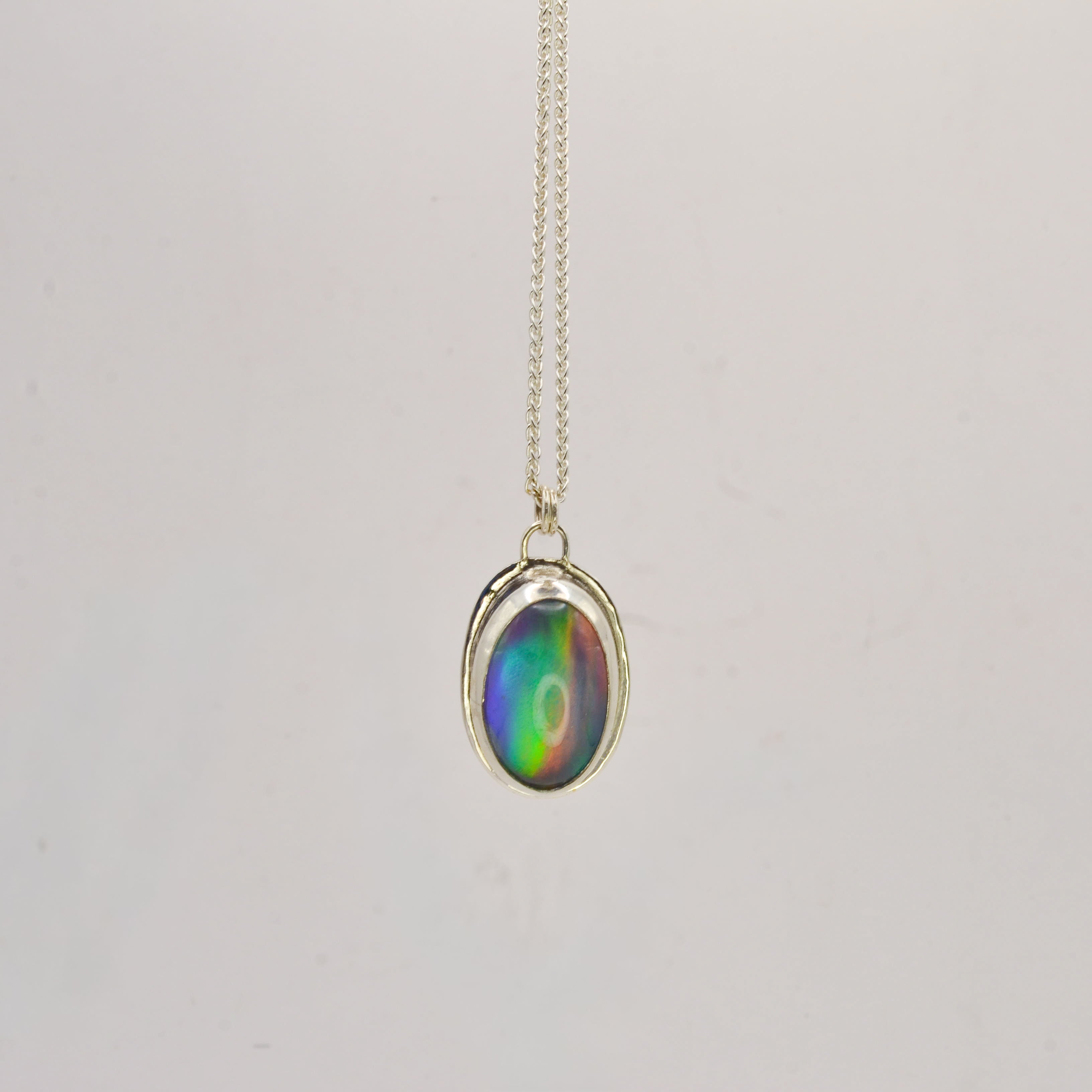 Opal pendant necklace