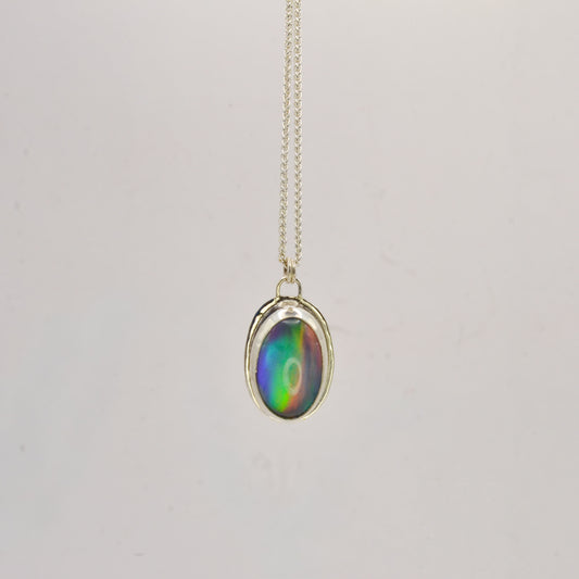 Opal pendant necklace