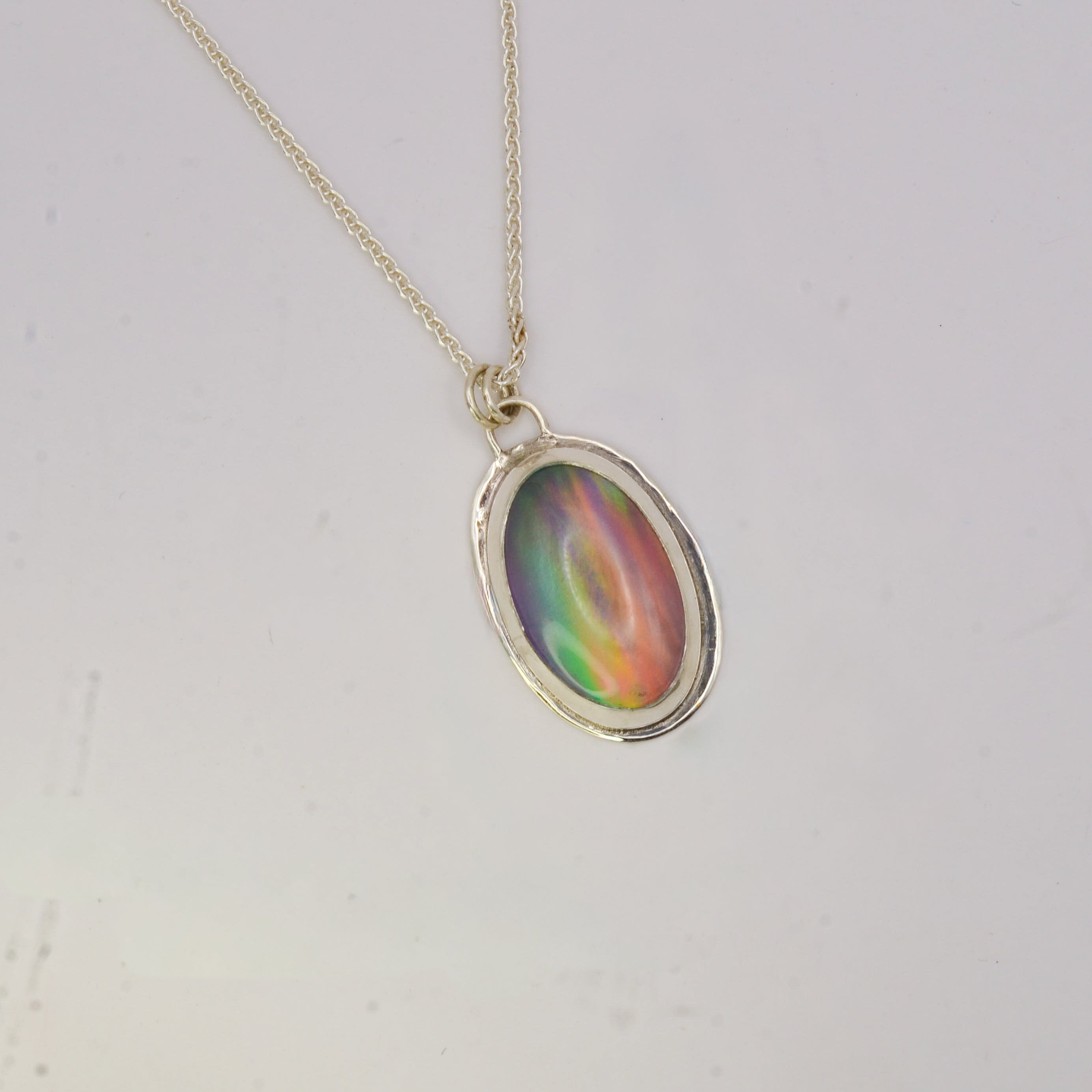 Opal pendant necklace