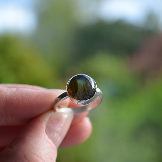 Labradorite sterling silver ring