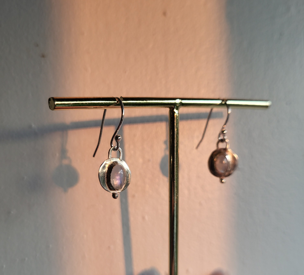 Moonstone ciorcal earrings