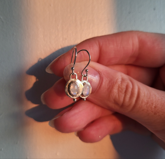 Moonstone ciorcal earrings