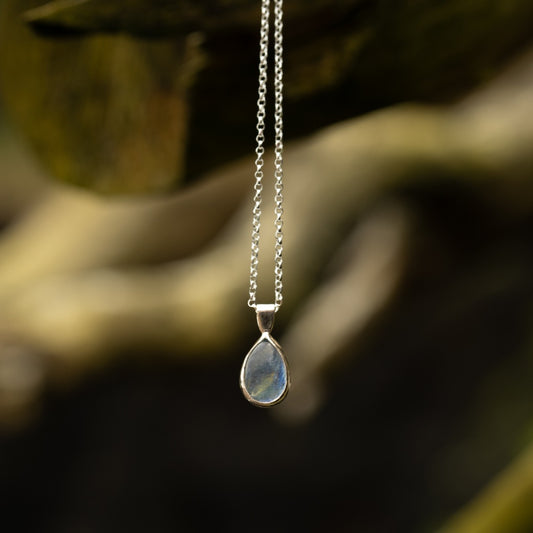 Aquamarine necklace - March birthstone